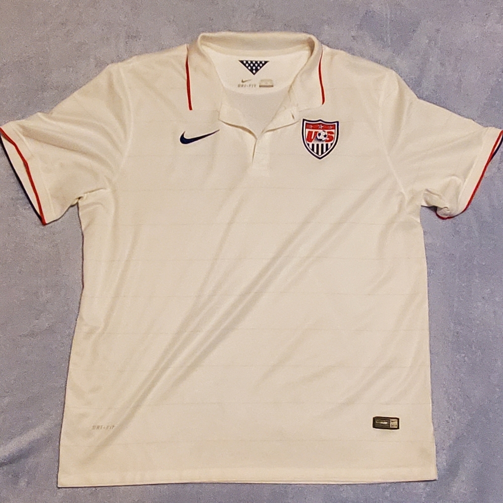 Men's Nike White USMNT 2014 Home Jersey Size XXL